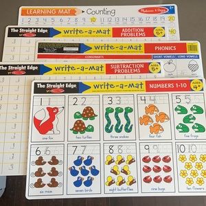 Set of 5 Melissa & Doug write-a-mats